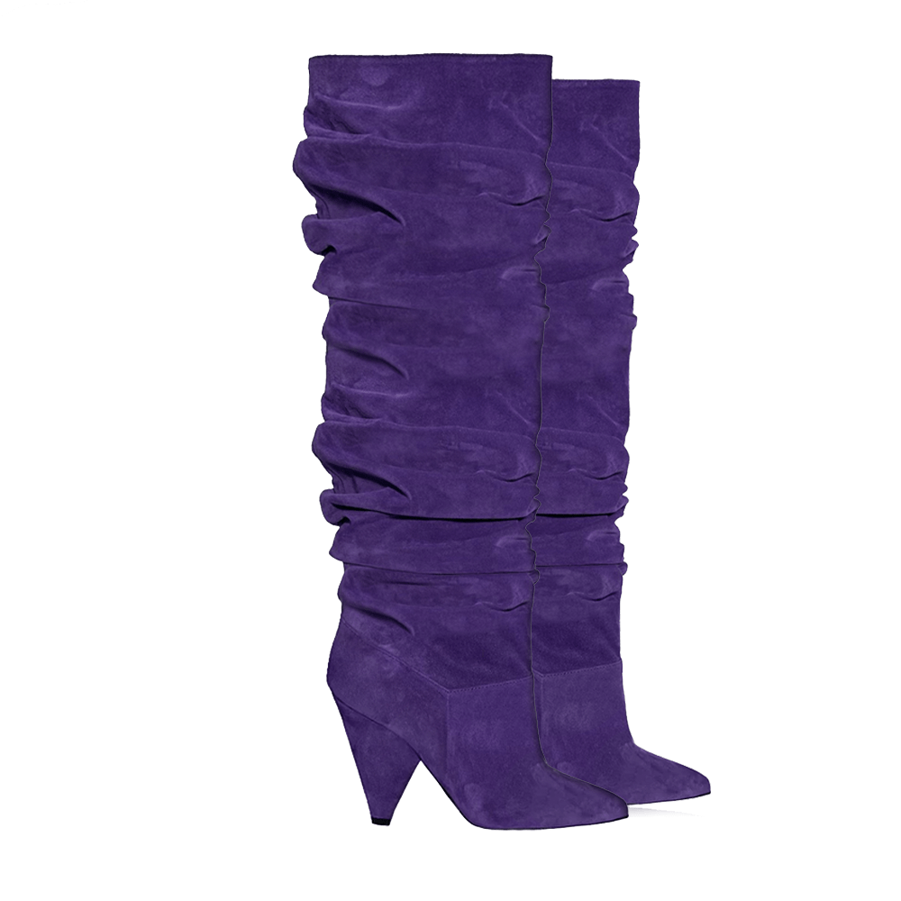 Identità Stivali KYRA SCAMOSCIATO VIOLA