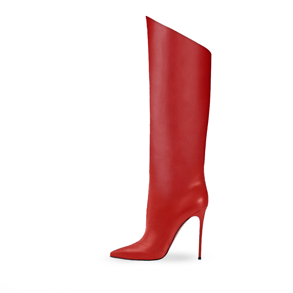 Identità Stivali TASHA PELLE ROSSO