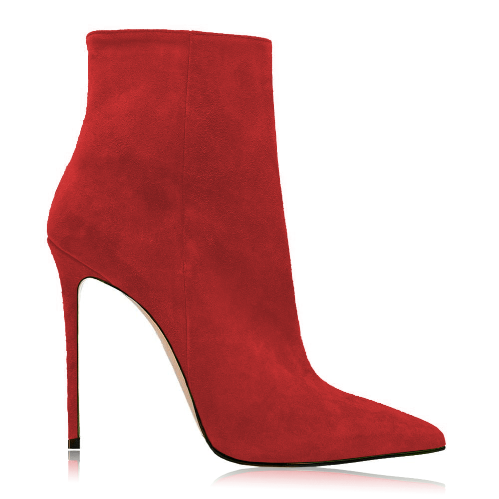 Ankle boots Seki red suede Woman 
